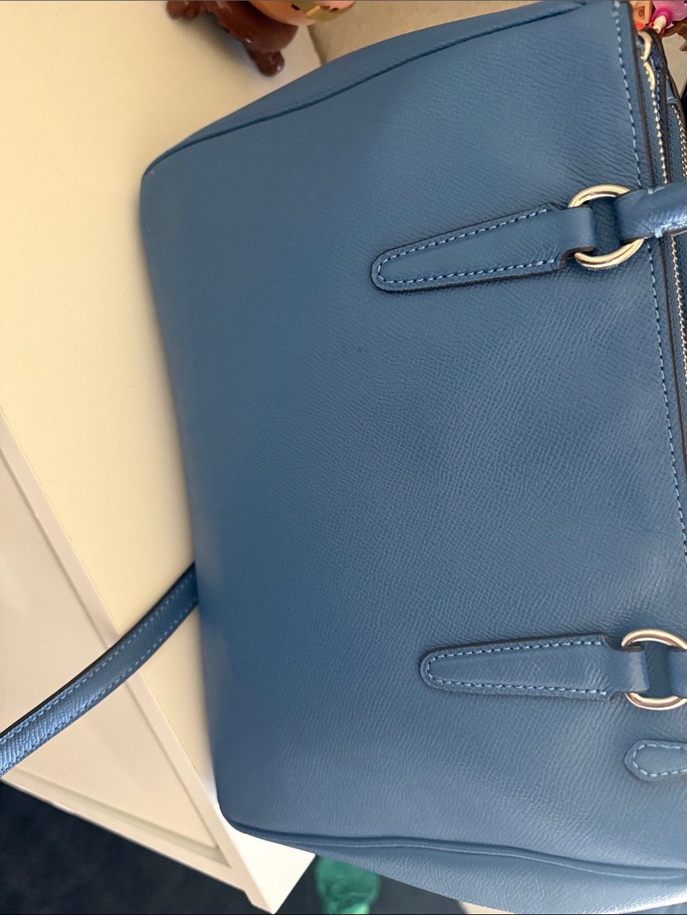 Coach Surrey Carryall in denim blue medium crossbody/top handle bag - Picture 12 of 16